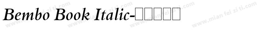 Bembo Book Italic字体转换